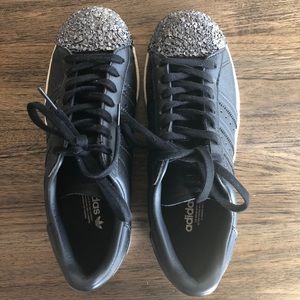 adidas Originals Black Superstar Sneakers